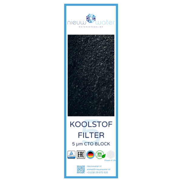 Natural Flow - Koolstof Blokfilter 5 micron - 1 st.